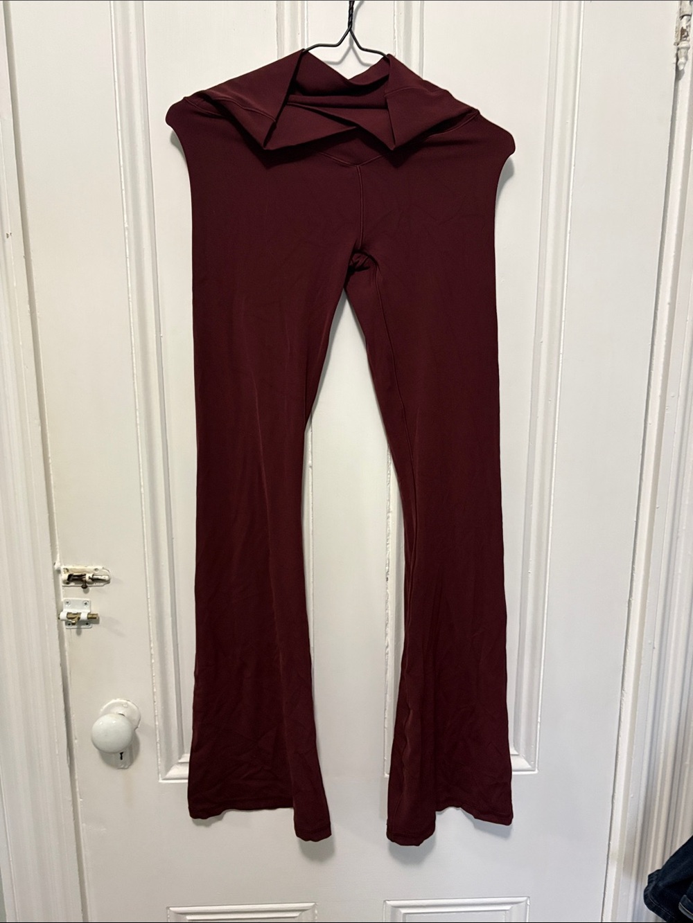 aerie Maroon Flare Leggings